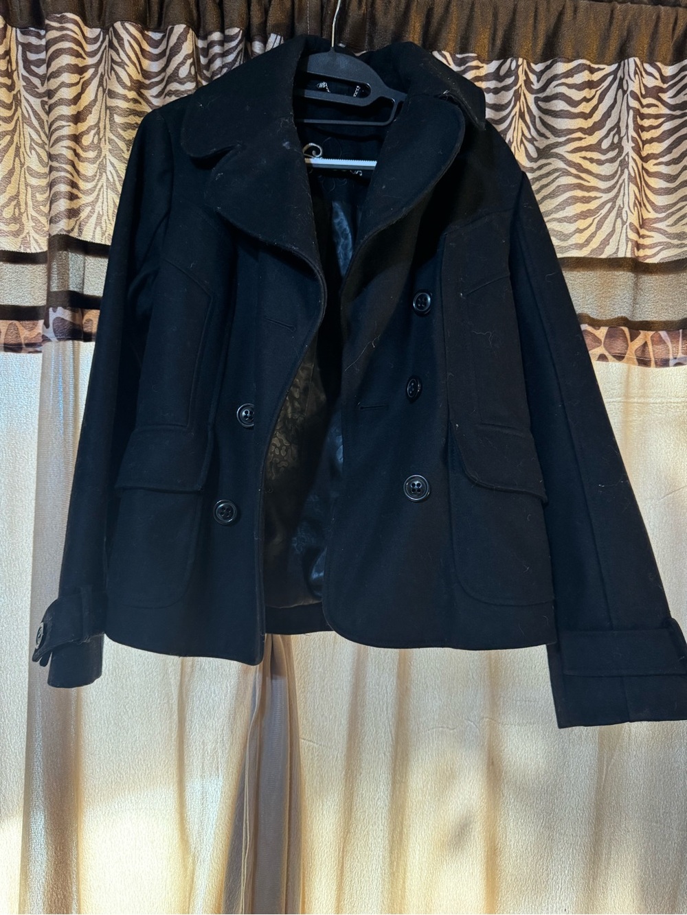 Guess Black Peacoat Jacket
